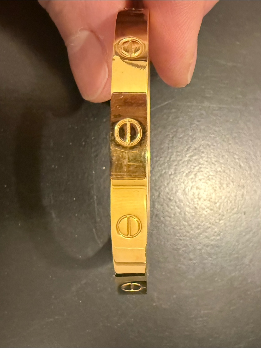 Gold Tone Oval Hinged Bangle Bracelet - Women's Jewelry